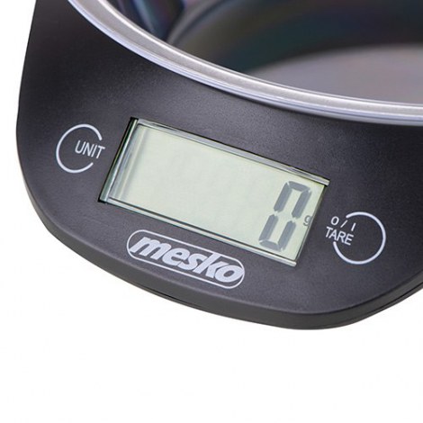 Mesko | Kitchen scale with a bowl | MS 3164 | Maximum weight (capacity) 5 kg | Graduation 1 g | Display type LCD | Black - 2